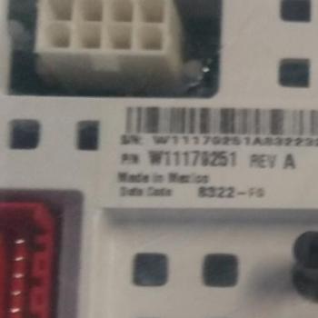 TARJETA CONTROL APPLIANCE CONTROL UNIT - ASSEMBLY  W11179251