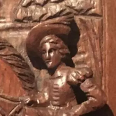 vista total del retablo central. Trinchador Belga (el Cazador) 