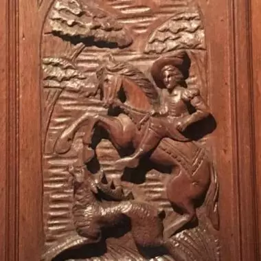 vista de la parte superior del mueble Trinchador Belga (el Cazador) 