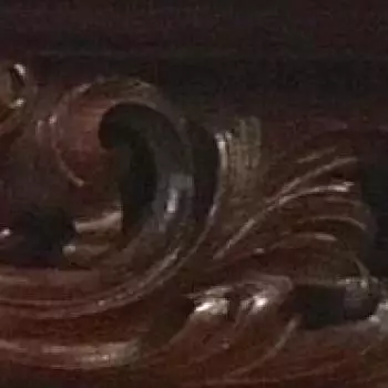 labrado de la parte centraldel mueble art-nouveau Librero / Archivero Art- Nouveau (1890- 1910 )