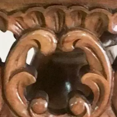 Hermosa talla del fald�n del tocador Tocador Estilo Victoriano ( Racimo De Uvas ) 