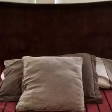 cabecera de la cama ecl�tica :realizada con ra�z de nogal Recamara Ecléctica (1920-1930 )