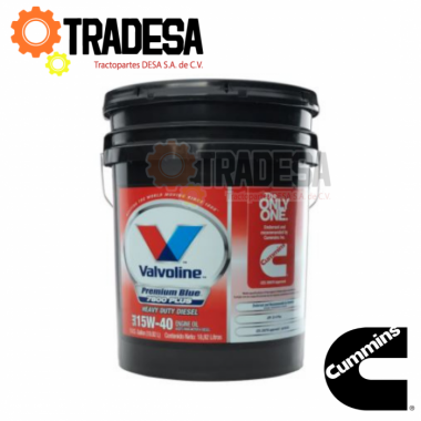 Aceite De Motor Diesel Sae 15w40 Ci-4 Premium Blue 7800 Plus Cubeta VALVOLINE 876147 