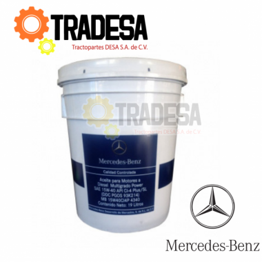 Aceite De Motor Diesel Sae 15w40 Ci-4 Mercedes Benz Cubeta MERCEDES BENZ MB15W40CI4P4 