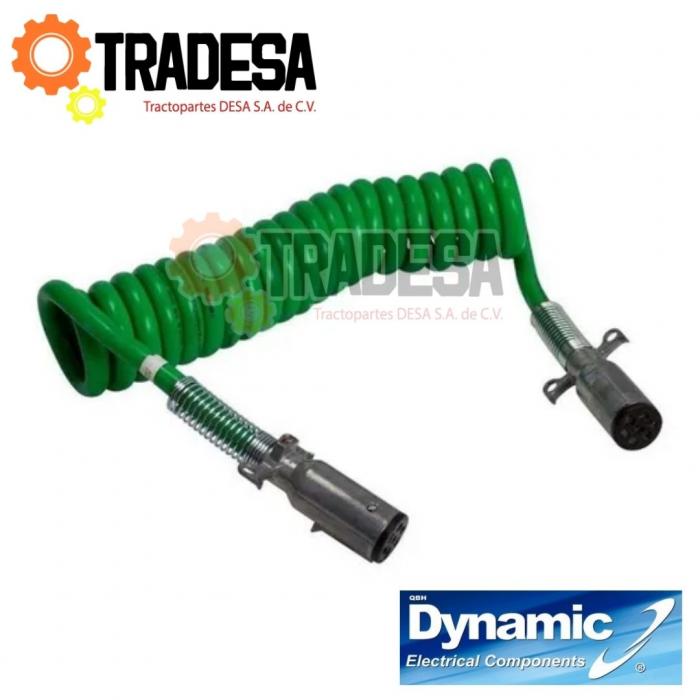 Cable De 7 Lineas Verde Para Abs Con Conectores Machos 4.57 Mtro DYNAMIC DY 30-4321 