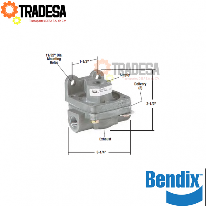 Valvula De Escape Rapido Bendix 229859n BENDIX 229859N P229859N