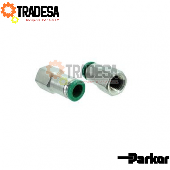Conector Union Hembra Para Tubing 1/4 X 1/4 PARKER 66PLP-4-4 