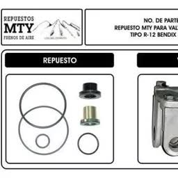 Repuesto De Valvula De Relevo R-12 Con Tapa REPUESTOS MTY MTY182 71698707919