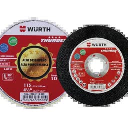 DISCO DE CORTE THUNDER INOX DE 4 1/2" CJA 10 PZAS Wurth 00664 115 302 71793387305