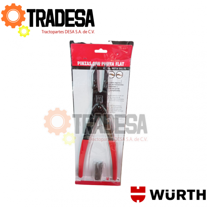 Pinzas Con Punta Flat WURTH 9071435575 