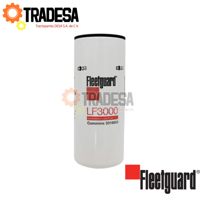 Filtro De Aceite Fleetguard LF3000 1PLF3000 16VFLTGR