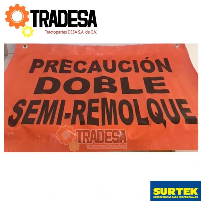 Lona De Precaucion Doble Semi-remolque IMPORTACION AIMPDSR 