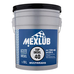 ACEITE MEXLUB TOP DIESEL 15W-40 CH-4 CUBETA 19 LT Mexlub 70615 70615