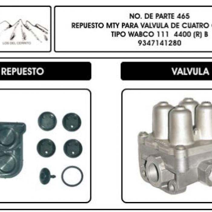 Repuesto De Valvula De 4 Circuitos Tipo Wb111 4400 (r) 934 MTY MTY465 