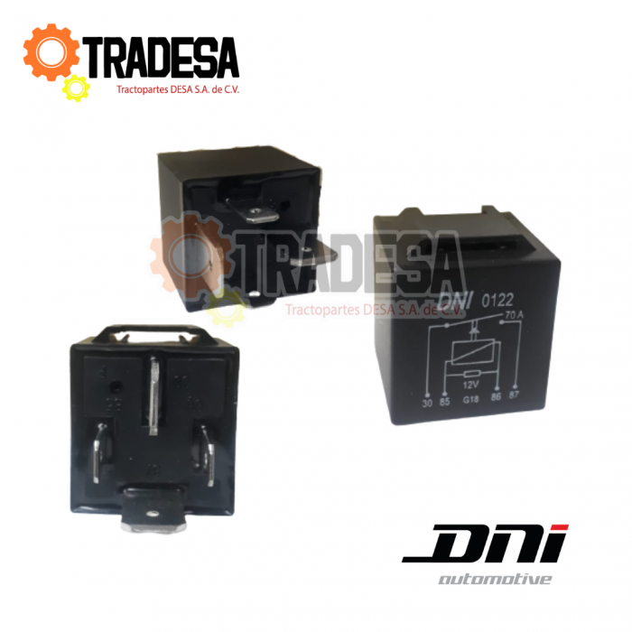 Relevador Universal 12v 70 A 4terminales DNI 3362804 